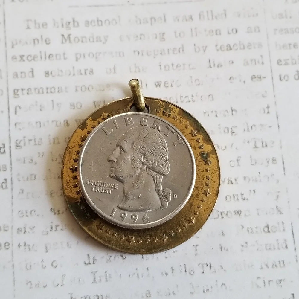 Vintage Harry Truman Inaugural coin pendant charm president political